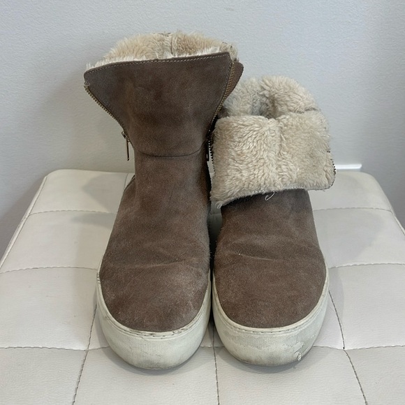 J Slides NYC Womens Size 8.5 suede Sneakers - Picture 2 of 4